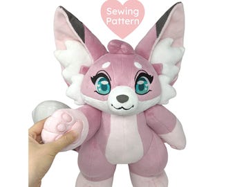 Furry Plush Sewing Pattern Bundle - Feline Canine 20 inch Standing Plushie PDF