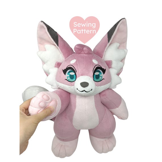 ふわふわぬいぐるみの縫製パターン集 - 20インチの立ち姿の猫型