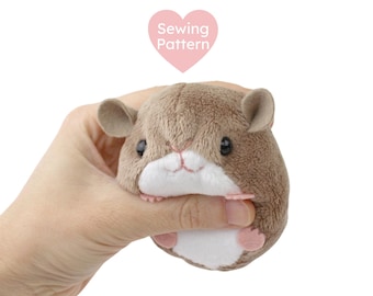 Kawaii Rodent Plush Sewing Patterns - Hamster, Mouse, Bunny, Guinea Pig & Pet Rat