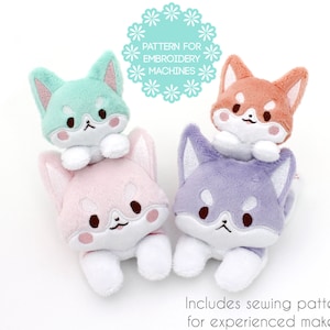 Corgi Dog ITH Embroidery Plush Pattern - 4x4 5x7 Kawaii PDF