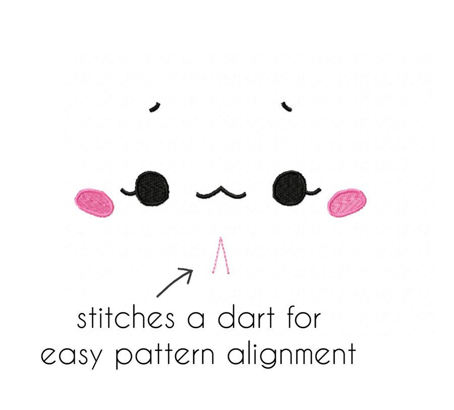 Embroidery Machine Files Kawaii Cat Eyes Face for Roll Plush Etsy