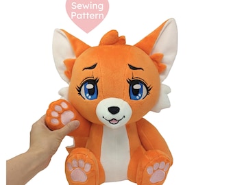 Pelzig Plüsch Schnittmuster - 15 zoll Hunde oder Katze PDF