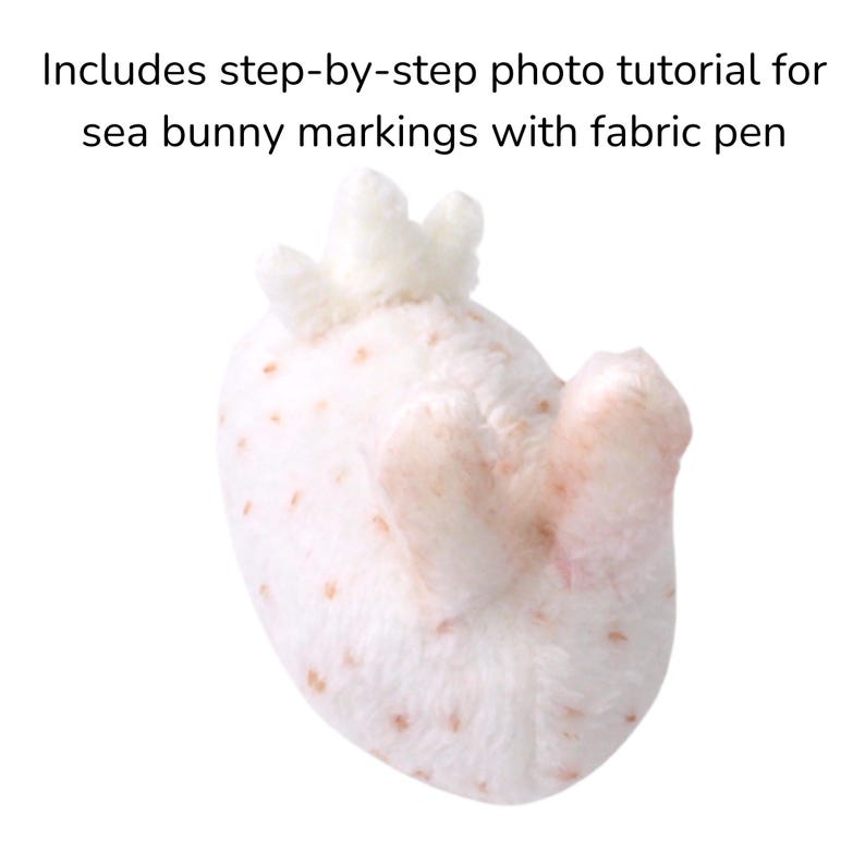 Kawaii Sea Bunny Plush Sewing Pattern Bundle - Sea Slug & Rodent Stuffed Animal PDF image 4