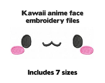 Kawaii Animal Plush Face Machine Embroidery Design - 4x4 (7 Sizes)