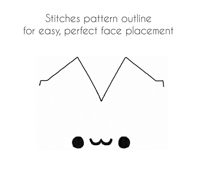 Embroidery machine files Bongo Cat kawaii plush face, paws, ears for stuffed animal plushie digital download soft toy image 4