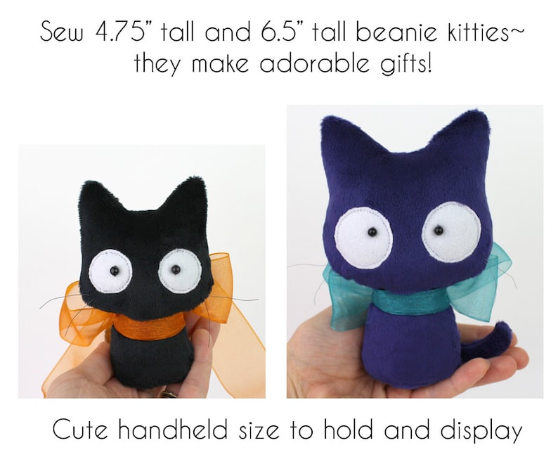 plush sewing pattern pdf cat stuffed animal easy beginner