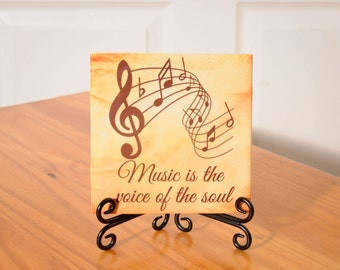 Inspirational Music tile with stand