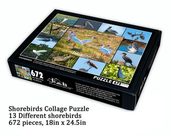 Shorebirds Collage Puzzle - 672 pieces - Jigsaw Puzzle - Nature Gift