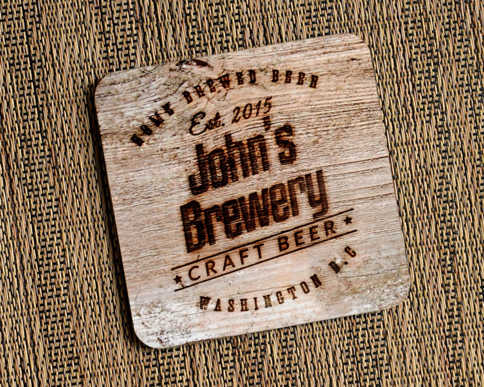 Personalized Beer Coasters set of 4 Etsy