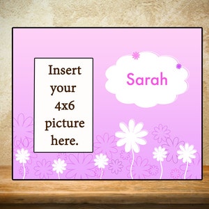 Personalized Baby Frame/Birth Frame - Purple Theme