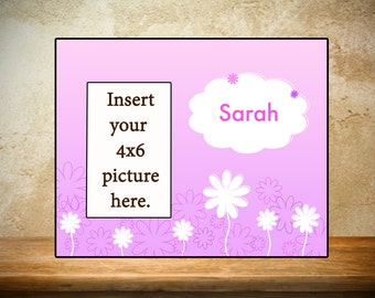 Personalized Baby Frame/Birth Frame - Purple Theme