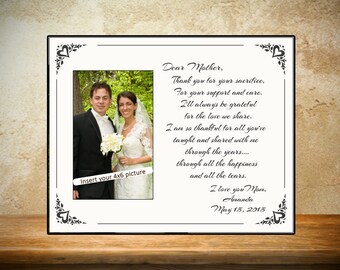 Personalized Wedding Frame - White Mother of Bride Frame