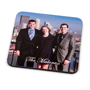 Quick Shipping Photo Coasters, Personalized photo coasters, custom coasters, set of 4 coasters, Christmas Photo Gift, Christmas gift image 2