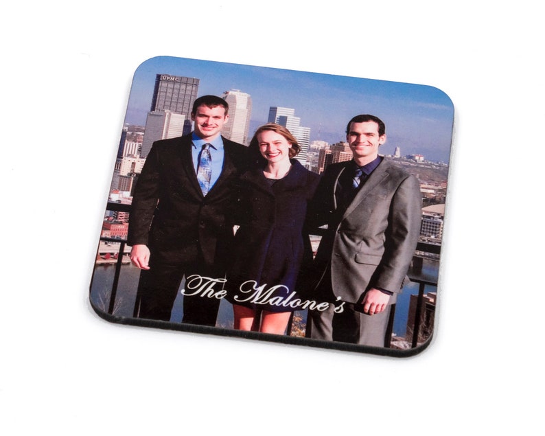 Quick Shipping Photo Coasters, Personalized photo coasters, custom coasters, set of 4 coasters, Christmas Photo Gift, Christmas gift image 2