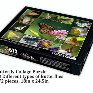 Butterflies Collage Puzzle - 672 pieces - Jigsaw Puzzle - Nature Gift