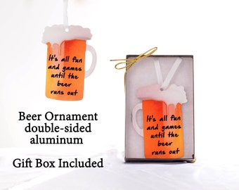 Craft Beer Ornament: Double-Sided Aluminum with Gift Box