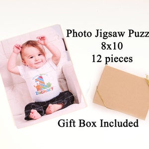 12 piece Personalized Photo Puzzle w/box- 12 pieces - Photograph Puzzle