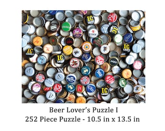 Beer Lover's Puzzle - 252 Piece Puzzle - Bottle Caps