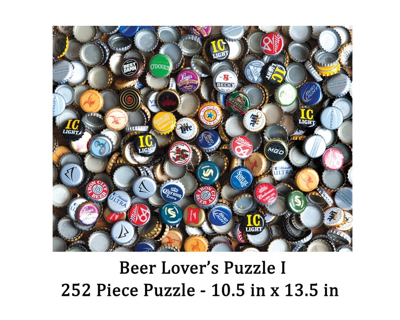 Beer Lover's Puzzle 252 Piece Puzzle Bottle Caps Etsy