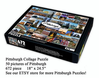 Pittsburgh Collage Puzzle - 672 pieces - Pittsburgh Jigsaw Puzzle - Pittsburgh Gift