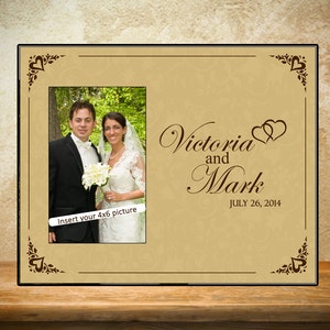 Personalized Wedding Frame - Tan Bride/Groom Frame