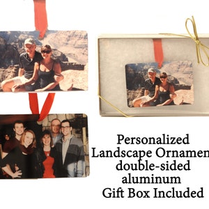 Snelle verzending! Op maat gemaakt fotoornament - liggend ornament - van je foto een uniek cadeau - dubbelzijdig