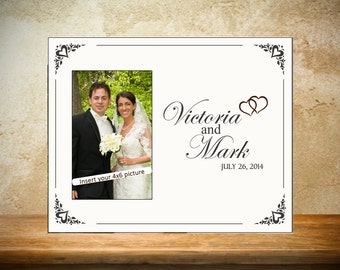 Personalized Wedding Frame - White Bride/Groom Frame