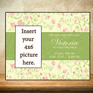 Personalized Baby Frame/Birth Frame - Victorian Theme
