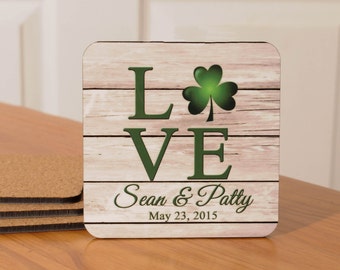 Personalized Irish Love Coasters - set of 4