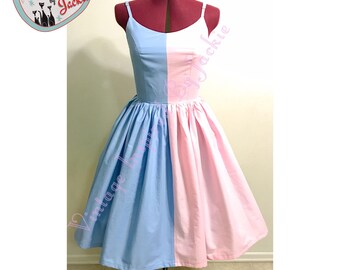 pink and blue sundress