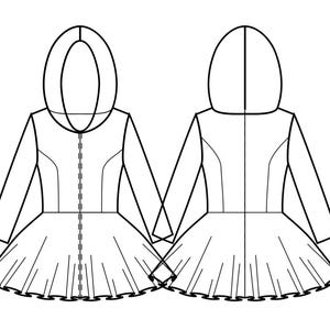 Satin Lined Quilted Jacket Sewing Pattern Sizes 5XL to 7XL