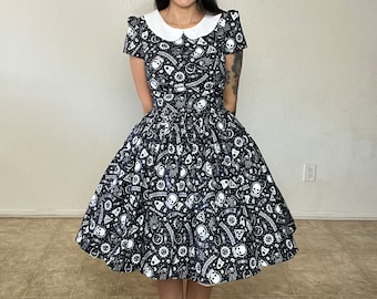 Witchy bedsheet Peter Pan Collar Dress