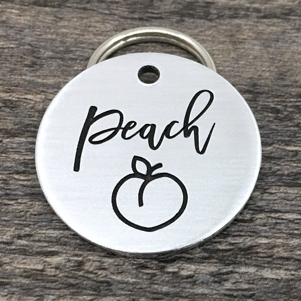 Peach Name Tag Etsy