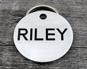 dog tags for dogs, custom engraved pet tag, simple name pet tag