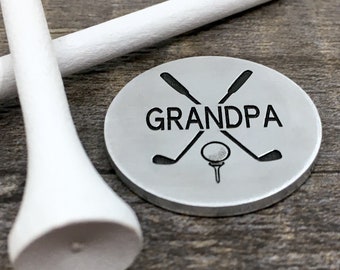 Golf ball marker, custom ball Marker, gift for grandpa, golfer gift, personalized ball marker, dad gift