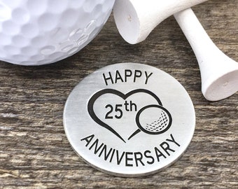 Golf ball marker, golfer gift, personalized ball marker, anniversary gift, custom ball marker