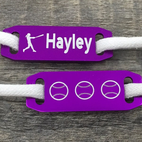 Shoe tags, shoelace tags, shoe charms, softball gift, softball mom, softball player shoe tags, gift for softball players, sold individually