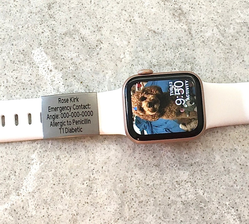 Medical Alert Watch Band Medical Id Tag Medical Alert Etsy