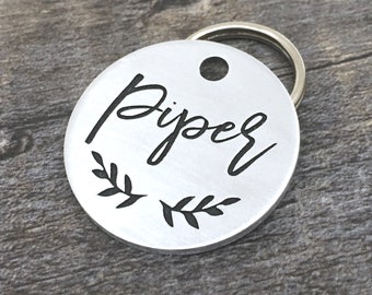 Etiqueta de identificación para mascotas personalizada, etiqueta de identificación para perros, etiqueta grabada personalizada para mascotas, etiqueta para perros, etiqueta con nombre para collar