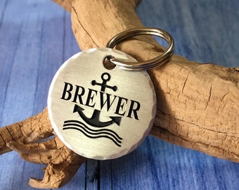 dog tags for dogs, custom id tag, anchor pet tag, pet id tag, nautical pet tag, dog tags, anchor dog tag, dog collar tag, dog id tags