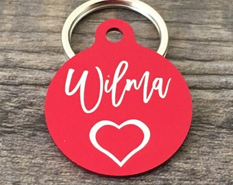 Pet id tags, dog tags for dogs, engraved id tags, dog tag personalized, heart pet tag, unique dog tag