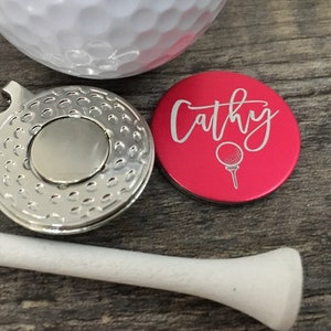 Golf ball marker, golf lover gift, personalized ball marker, Gift for mom, magnetic golf ball marker, custom ball marker,