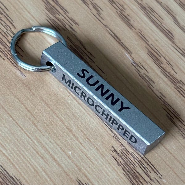 Pet id tag, Custom Dog tag, dog id tag, microchipped tag, dog tag for dogs, bar id tag, copper id tag, four sided id tag, bar pet tag,