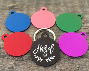 Pet id tags, dog tags for dogs, custom engraved pet tag,  dog collar name tag, dog tag personalized