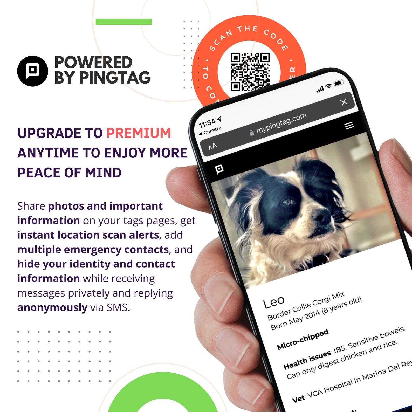 QR Code Id Dog Tag Scannable Id Tag QR CODE Pet Tag Etsy