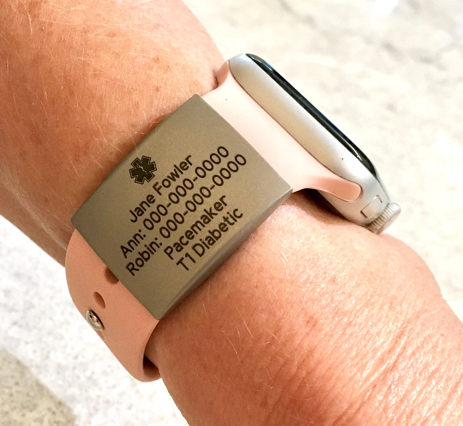 Medical Id Bracelet Medical Alert Watch Band Personalized Id Etsy