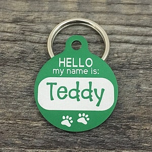 Hello my name is pet tag, name pet tag, engraved pet tags, pet id tags, dog tags for dogs,