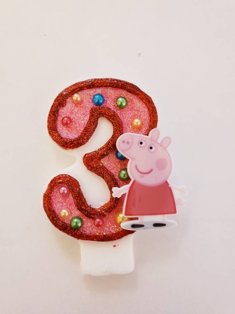 Peppa Pig Birthday Candles. Pig Candles. Pig Party.any Number Etsy