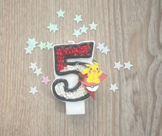 Numéro de bougie inspiré de pokemon fabriqué à la main pour votre occasion  spéciale -  France