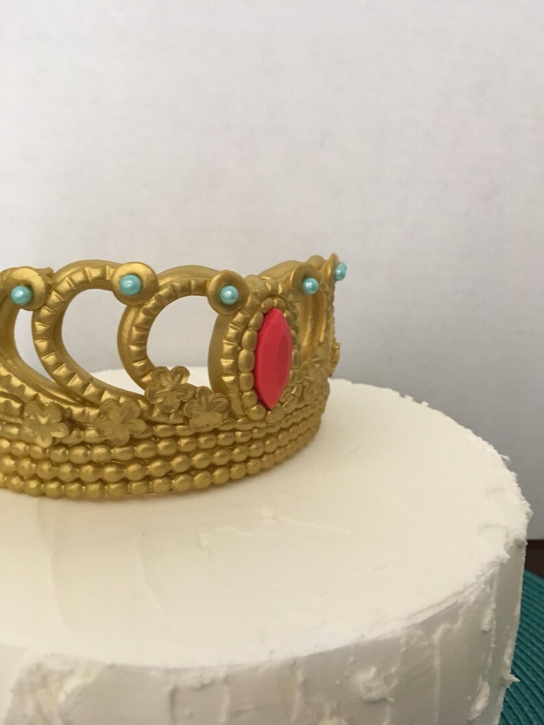 Princess Gold tiara cake topper. Elena of Avalor inspired. Etsy